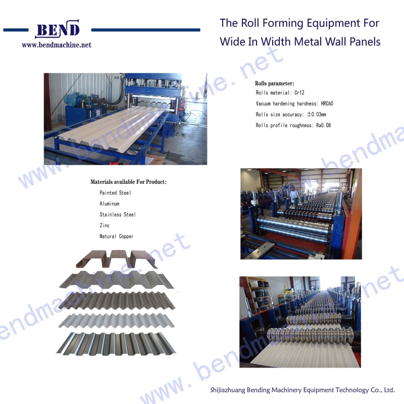 The Roll Forming Equipment For Wide In Width Wave Metal Wall Panels
